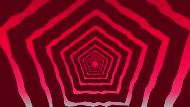 Animation Background Video Pattern Polygon Background Flying Consisting Solid Red — Vídeos de Stock