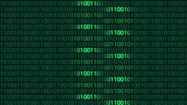 Solid Hunter Green 'den oluşan Ekranda Rakamlarla İkili Kodlar Arkaplanı