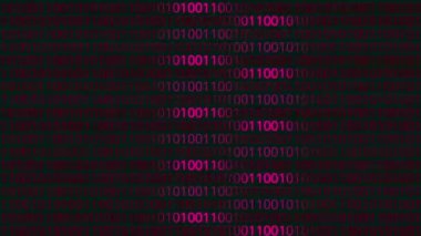 Solid Jam içeren Ekranda Sayılar Giderek İkili Kodlar Arkaplanı