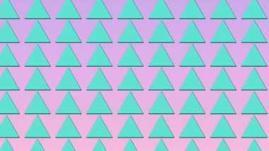 Katı Pembe Ekran 'da Mavi Dalgalı Maya Üçgeni