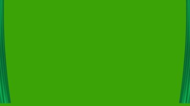 Perde Arkaplanı Güzel Avcı Dalga Perdeleri Yeşil Ekranda Kapanıyor