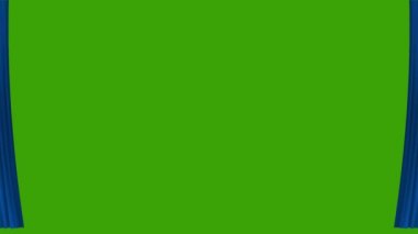 Perde Arkaplanı Güzel Mavi Dalgalanan Perdeler Yeşil Ekranda Kapanıyor