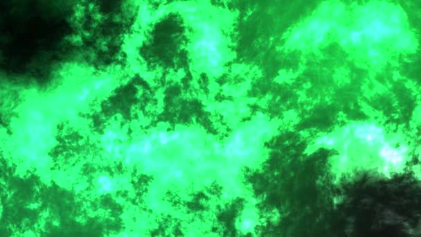 Gold Particle Background Slow Motion Moving Green Particles — ストック動画