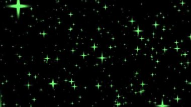 Yıldızların Yeşil Rengi ile Gece Yıldızları Arkaplanı