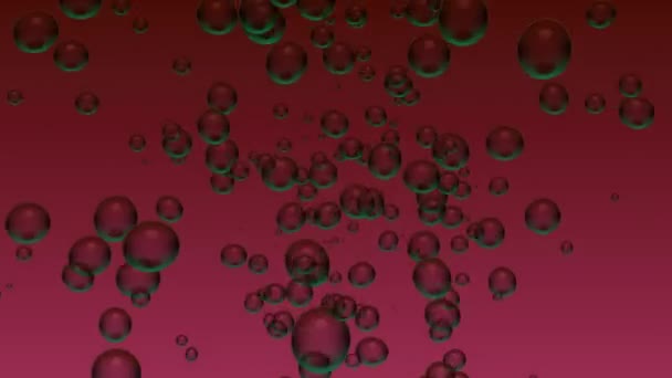 泡泡背景移动漂亮的红色泡泡 — 图库视频影像