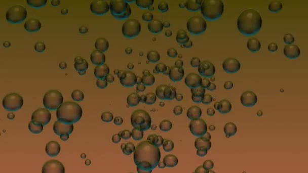 Burbuja Fondo Móvil Belleza Naranja Burbuja — Vídeo de stock