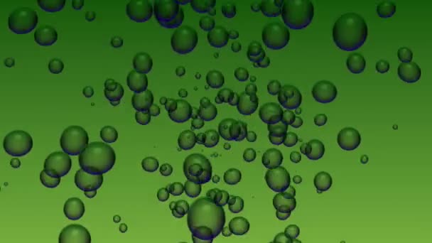 Bubble Background Moving Beauty Green Bubble — Vídeos de Stock