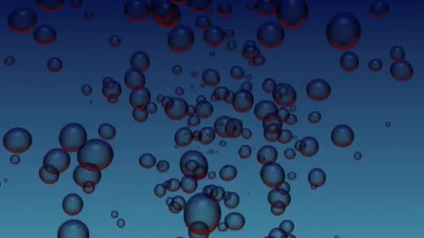 Bubble Background Moving Beauty Blue Bubble — Vídeos de Stock