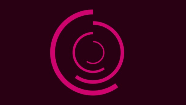 Circle Rotation Background Seamless Pink Motion Circle — Vídeos de Stock