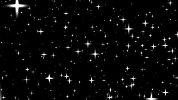 Φόντο Αστεριών Νύχτας Άσπρο Αστέρι Χρώμα — Αρχείο Βίντεο