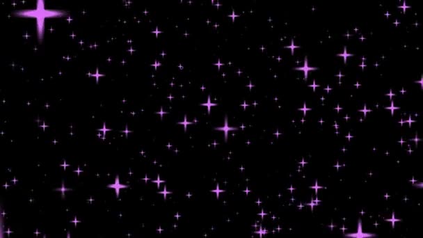 Yıldız Pembesi Renkli Gece Yıldızları Arkaplanı — Stok video