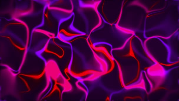 Neon Lines Abstrakter Schleifenhintergrund Bewegte Linie Bestehend Aus Einfarbigem Rosa — Stockvideo