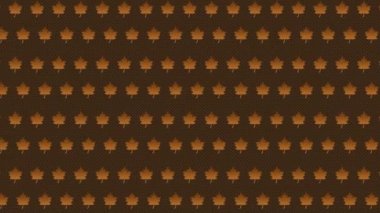 Güz Yaprakları Şablonu Hawthorn Yaprakları Ekranda Hareket Ediyor