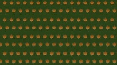 Sonbahar Yaprakları Şablon Meşesi Ekranda Hareket Ediyor