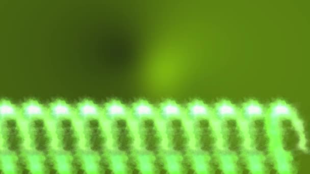 Сяючий Дим Багатокутник Візерунок Зеленого Диму Візерунок — стокове відео