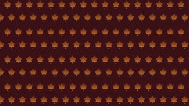 Autumn Leaves Pattern Wild Grape Vine Leaves Moving Screen — Vídeo de stock