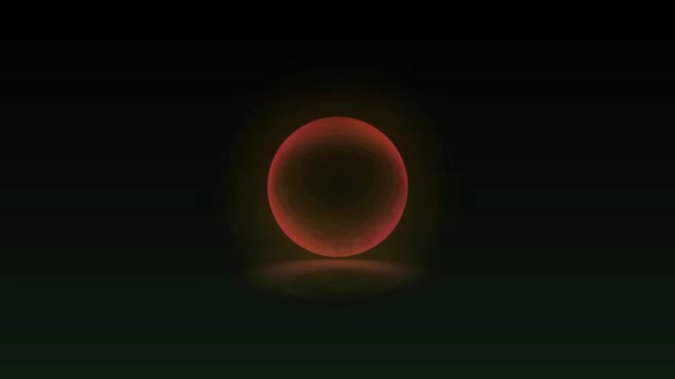 Glowing Spectrum Background Color Orange Circle — Stock Video