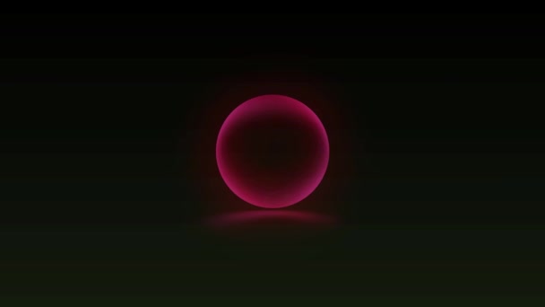 Glühende Spektrum Hintergrundfarbe Mit Rotem Kreis — Stockvideo
