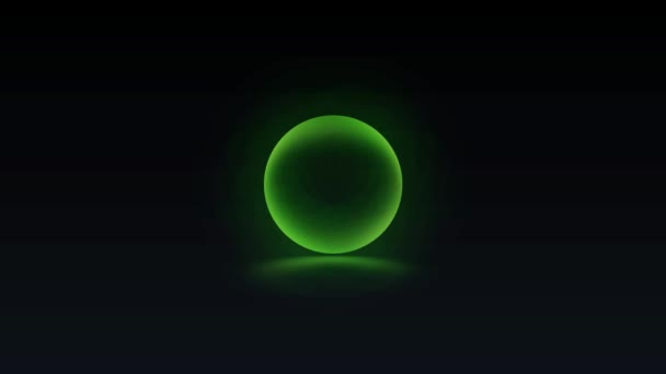 Zářící Spektrum Barva Pozadí Zelený Kruh — Stock video