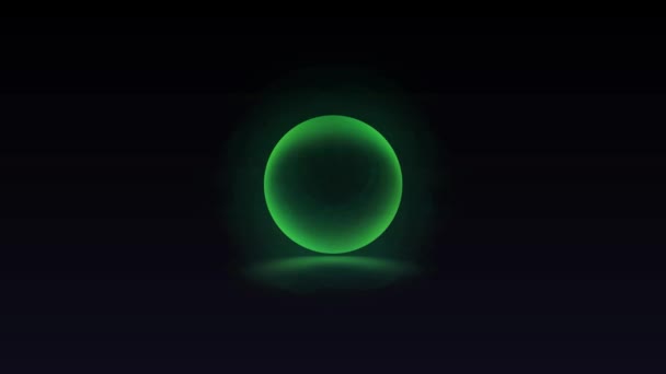 Glowing Spectrum Background Color Dark Green Circle — Vídeo de stock