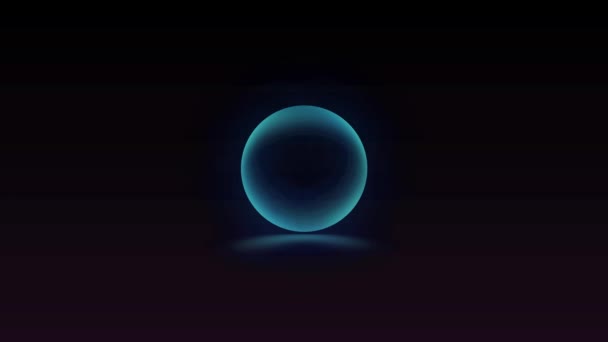 Glowing Spectrum Background Color Light Blue Circle — ストック動画