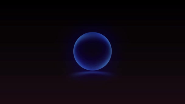 Glowing Spectrum Background Color Blue Circle — Vídeo de stock