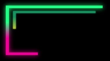 Dikdörtgen Neon Arkaplan Yeşim Çizgisi Ekranda Taşıma