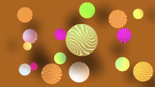 Animated Background Rotating Cirle Brown Background — Vídeo de stock