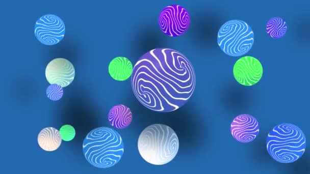 Animated Background Rotating Cirle Blue Background — Vídeo de stock