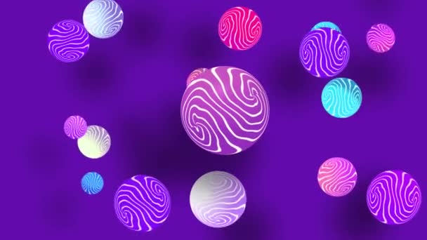 Animated Background Rotating Cirle Purple Background — Vídeo de stock