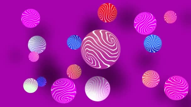 Animated Background Rotating Cirle Pink Background — Vídeo de stock