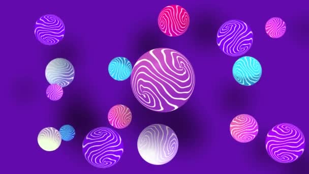 Animated Background Rotating Cirle Purple Background — Vídeo de stock