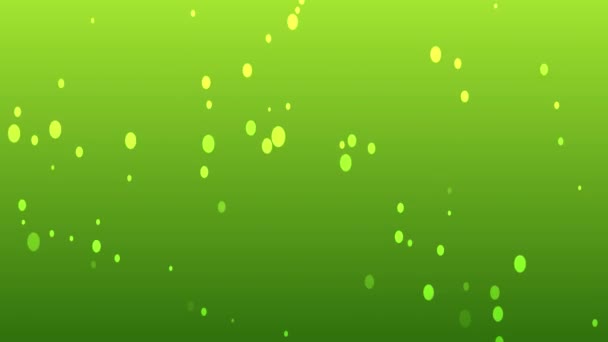 White Particles Background Color Lime Circle — ストック動画