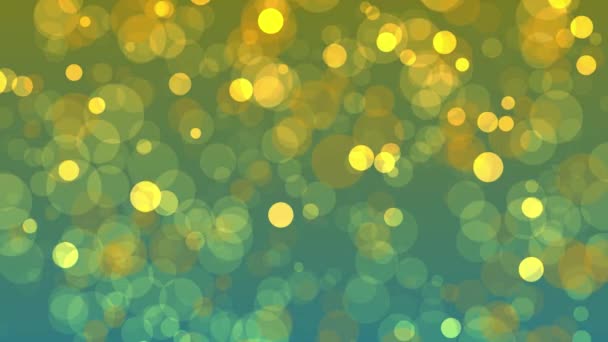 Bokeh Background Yellow Bubble Moving Screen — Vídeo de stock