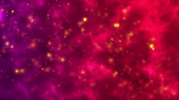 Feuer Partikel Hintergrund Mit Roter Farbe — Stockvideo