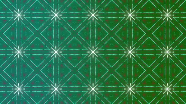 パターン背景緑の粒子の背景 — ストック動画