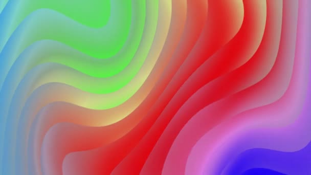 Liquid Gradient Wave Sawtooth Twist Background Wavy Smooth Gradient Red — Vídeo de stock