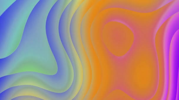 Liquid Gradient Wave Sawtooth Bulge Background Wavy Smooth Gradient Orange — стоковое видео