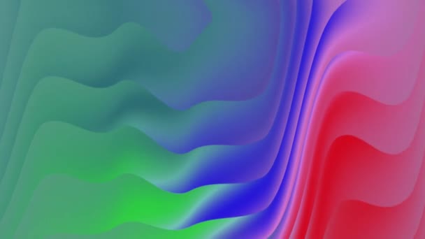 Liquid Gradient Wave Sawtooth Cross Displacement Achtergrond Golvend Glad Gradient — Stockvideo