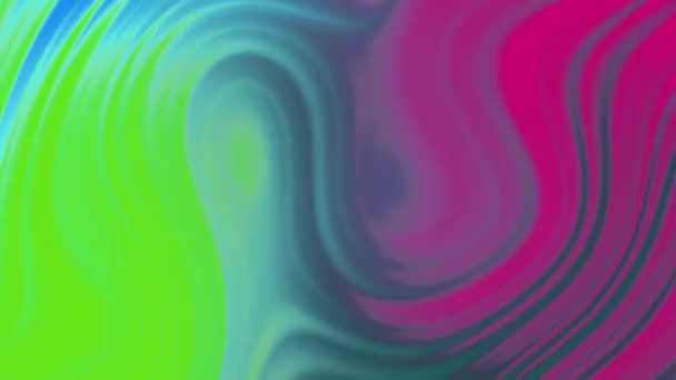 Liquid Gradient Wave Sawtooth Turbulent Smoother Gradient Green Liquid Pattern — Video Stock