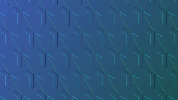 Complex Pattern Background Color Animation Blue Rectangle — Stock Video