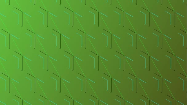 緑の長方形の複雑なパターンの背景カラーアニメーション — ストック動画