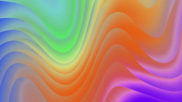 Liquid Gradient Wave Sawtooth Twist With of Orange Waves — стокове відео