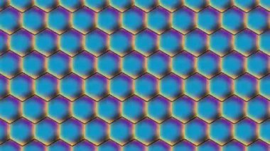 Mavi Çokgenin Soyut Gradyan Arkaplan Rengi Canlandırılıyor