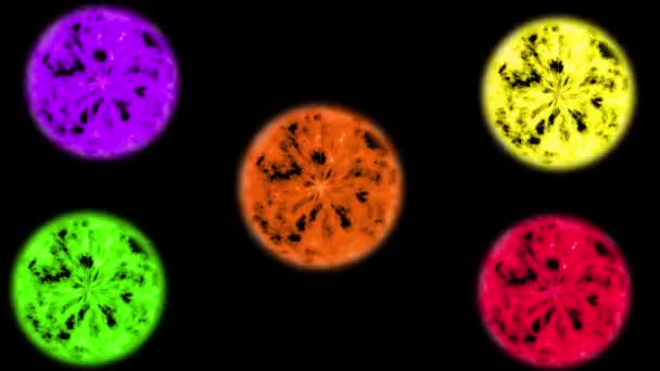 Cerchio Sfondo in movimento con cerchio di colore arancione — Video Stock