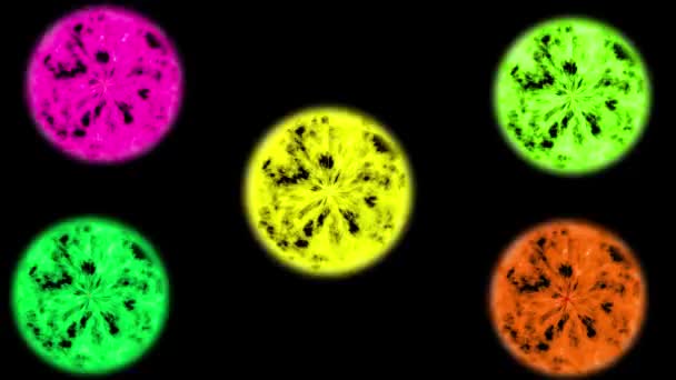 Circle Moving Background With Circle of Yellow Color — Video