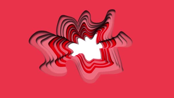 Paper Cut Background With of Red Color — Wideo stockowe