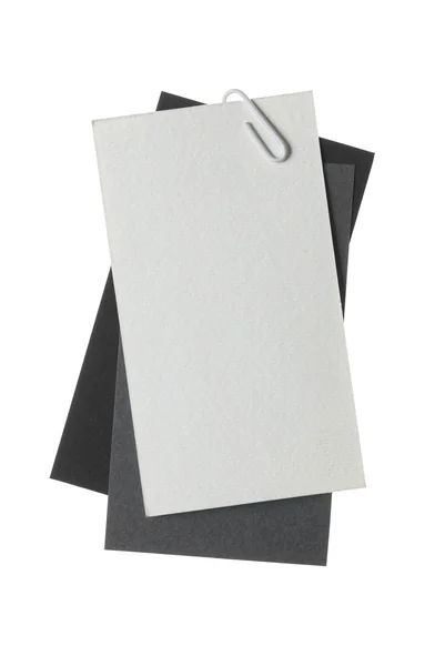 Notatki papieru z klipu na białym tle — Zdjęcie stockowe