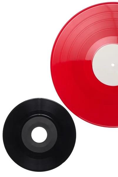 vinil kayıtlar üzerinde beyaz izole