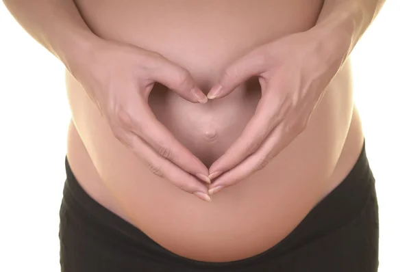 Břicho těhotné ženy — Stock fotografie